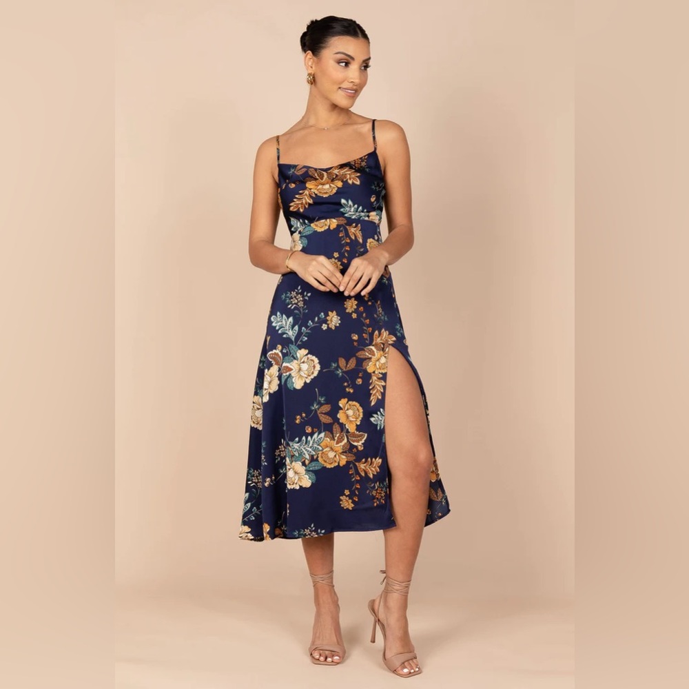 Petal and Pup Satin Floral Dress